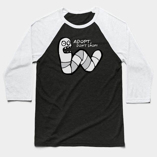 Adopt, Don't Shop. Funny and Sarcastic Saying Phrase, Humor Baseball T-Shirt by JK Mercha